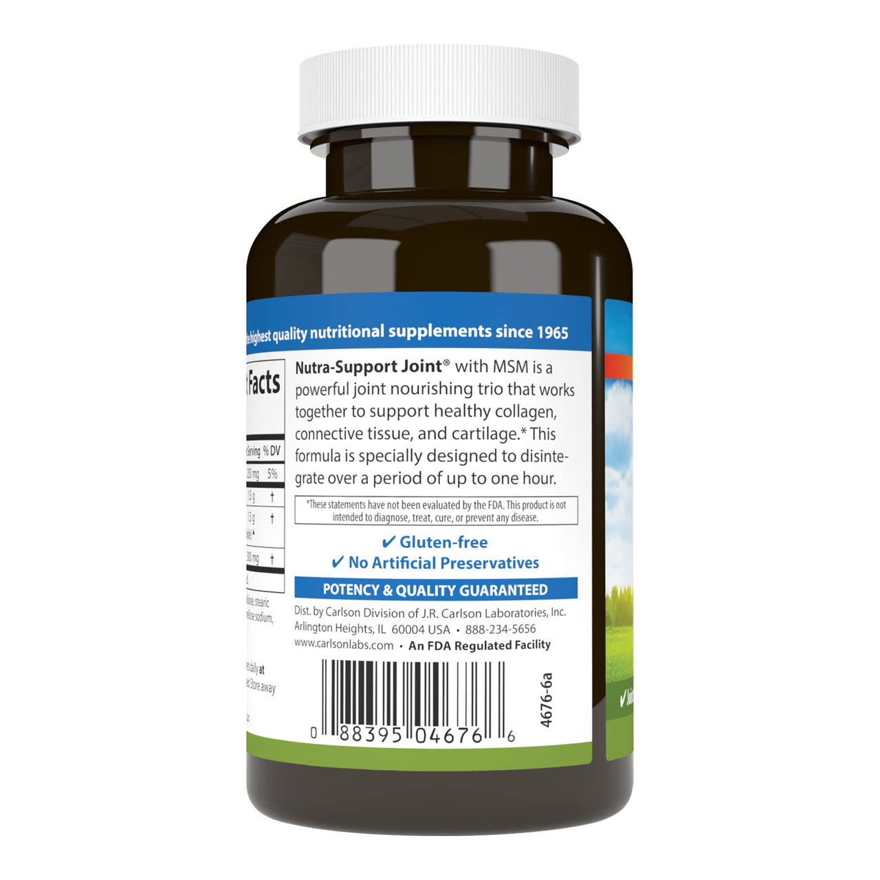 Carlson - Nutra-Support Joint, Glucosamine Chondroitin & MSM, Joint Function, Cartilage Support & Optimal Wellness, 60 tablets