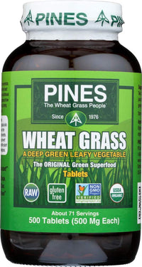 Thumbnail for Pines International Pines Wheat Grass -- 500 mg - 500 Tablets