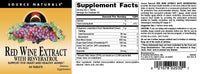 Thumbnail for Source Naturals Red Wine Extract with Resveratrol, Suport for Healthy Aging* - 60 Tablets