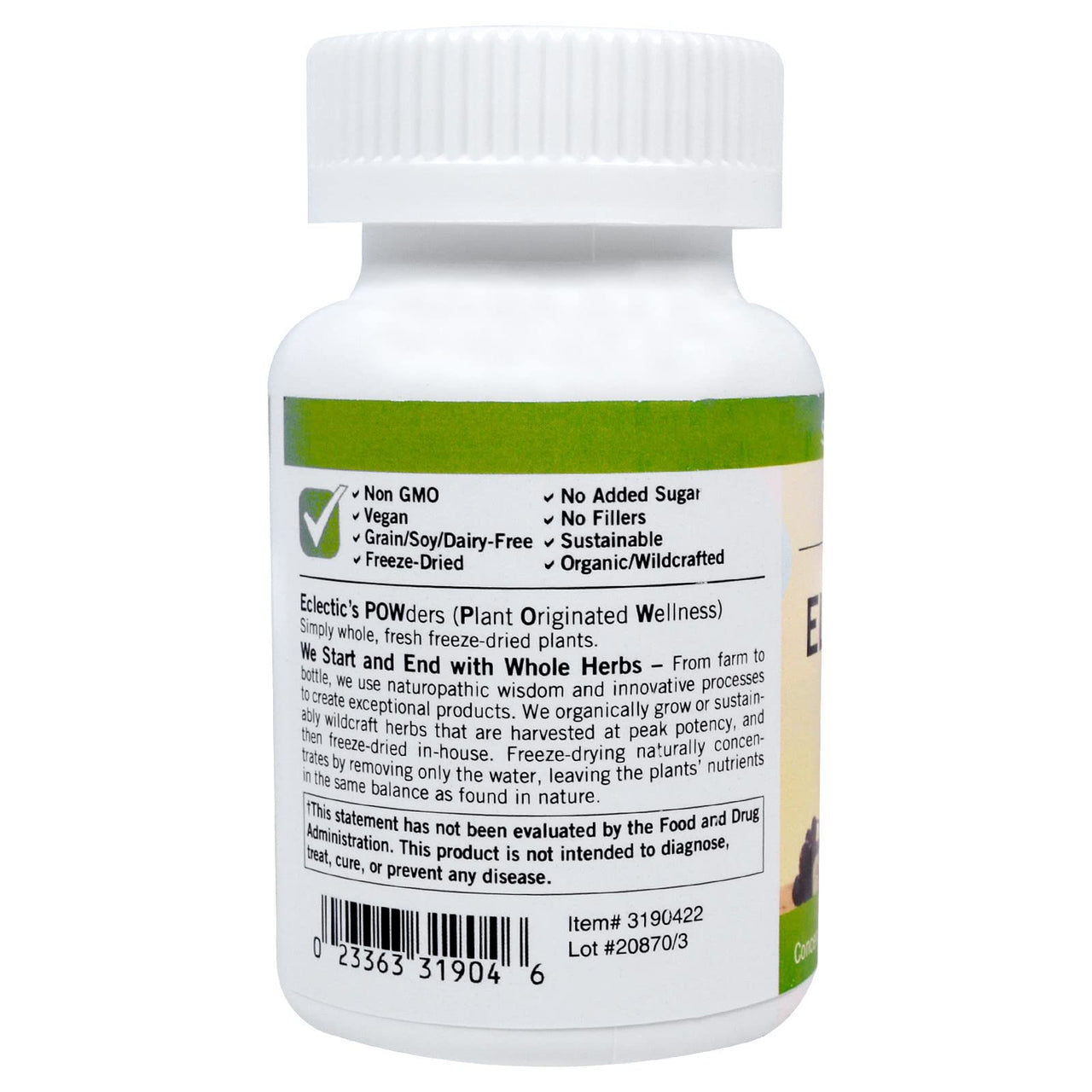Eclectic Herb - Elderberry Immune Capsules | Super Immune System Support | Freeze Dried, Concentrated Herbal Supplement | Natural, Wildcrafted, Non-GMO, Gluten Free, Vegan (90 CT | 475 mg)