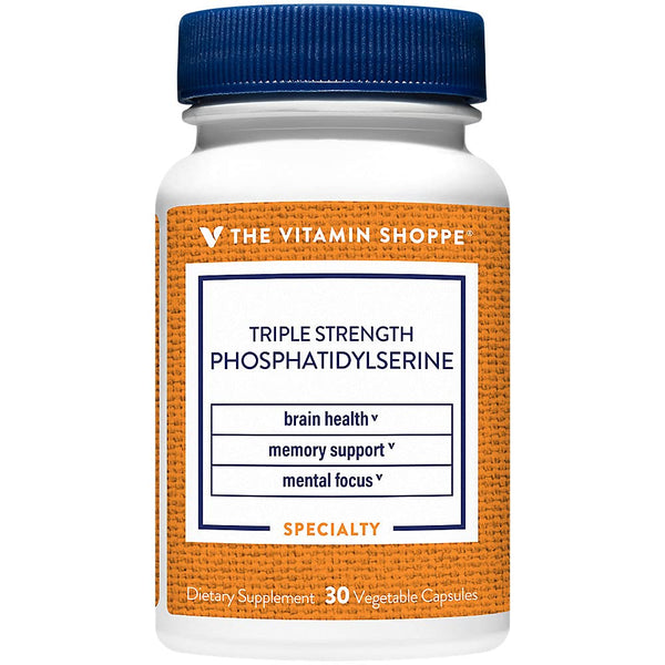 Image 1 of The Vitamin Shoppe Triple Strength Phosphatidylserine for Brain, Memory (30 Vegetable Capsules)