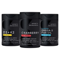 Thumbnail for Sports Research® Multivitamin Pack - Cranberry Fruit Complex Supplement, Vitamin D3 5000iu + K2 100mcg, and Alaskan Omega-3 Fish Oil 1250mg