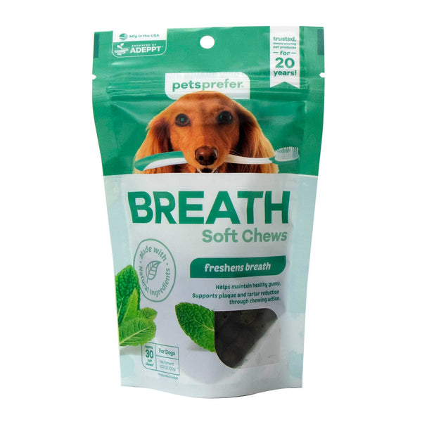 Pets Prefer® Breath Soft Chews 120 G Pouch 30/pkg