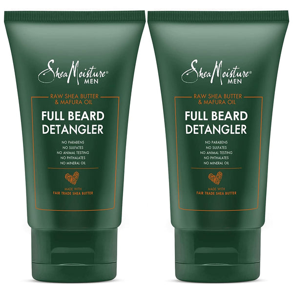 SheaMoisture Men Full Beard Detangler and Conditioner with Maracuja Oil & Shea Butter - Rich Moisturizing Cream to Soften and Detangle, Pack of 2-4 Oz Ea