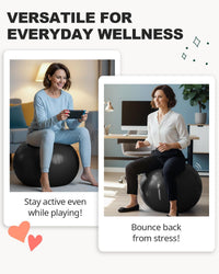 Thumbnail for Trideer Yoga Ball for Exercise, Pregnancy & Birthing, 5 Sizes Exercise Ball for Physical Therapy, Stability, Fitness, Quick Pump Included