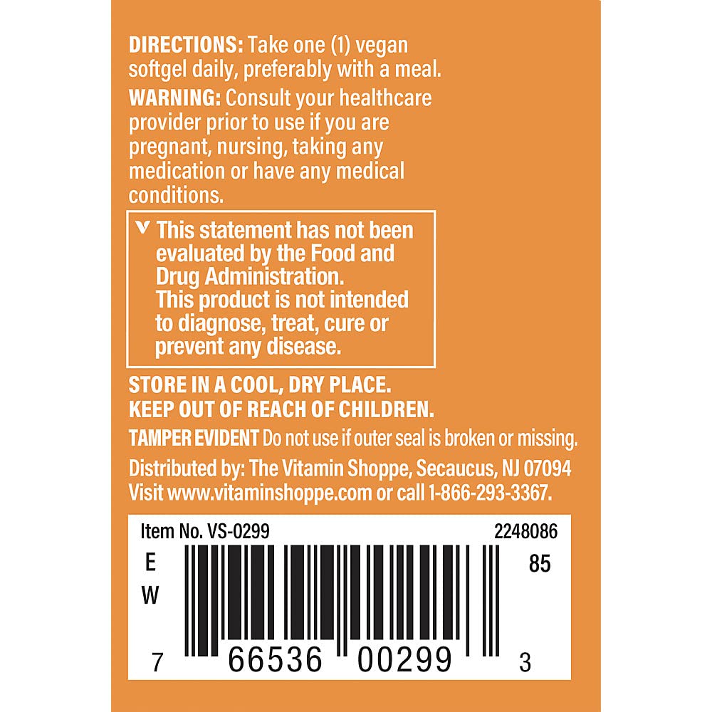The Vitamin Shoppe Black Seed Oil 1000mg - Immune Health & Antioxidant | 3% Thymoquinone Cold-Pressed | 60 Vegan Softgels | Non-GMO