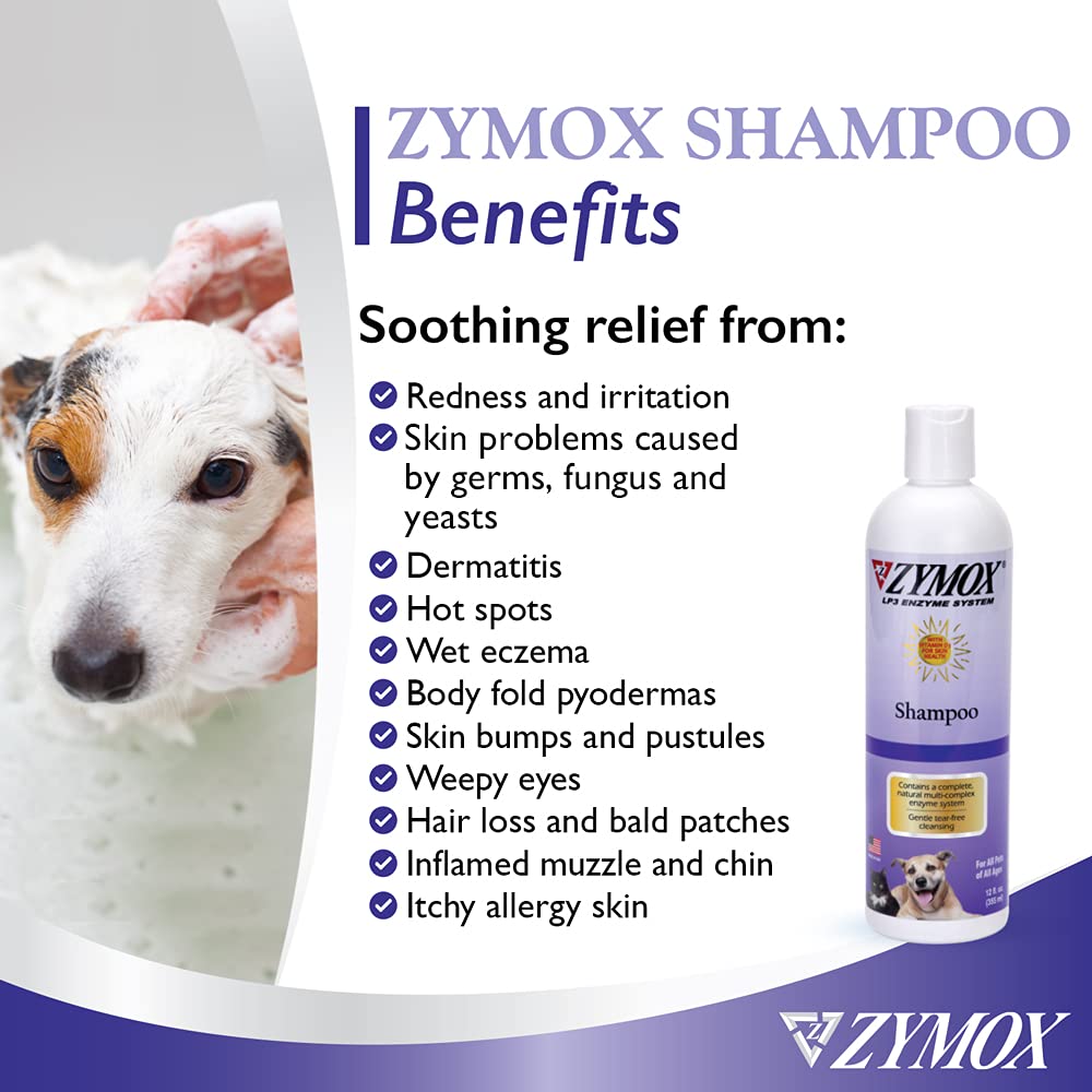 PET KING BRANDS ZYMOX Shampoo for Dogs and Cats, 12oz