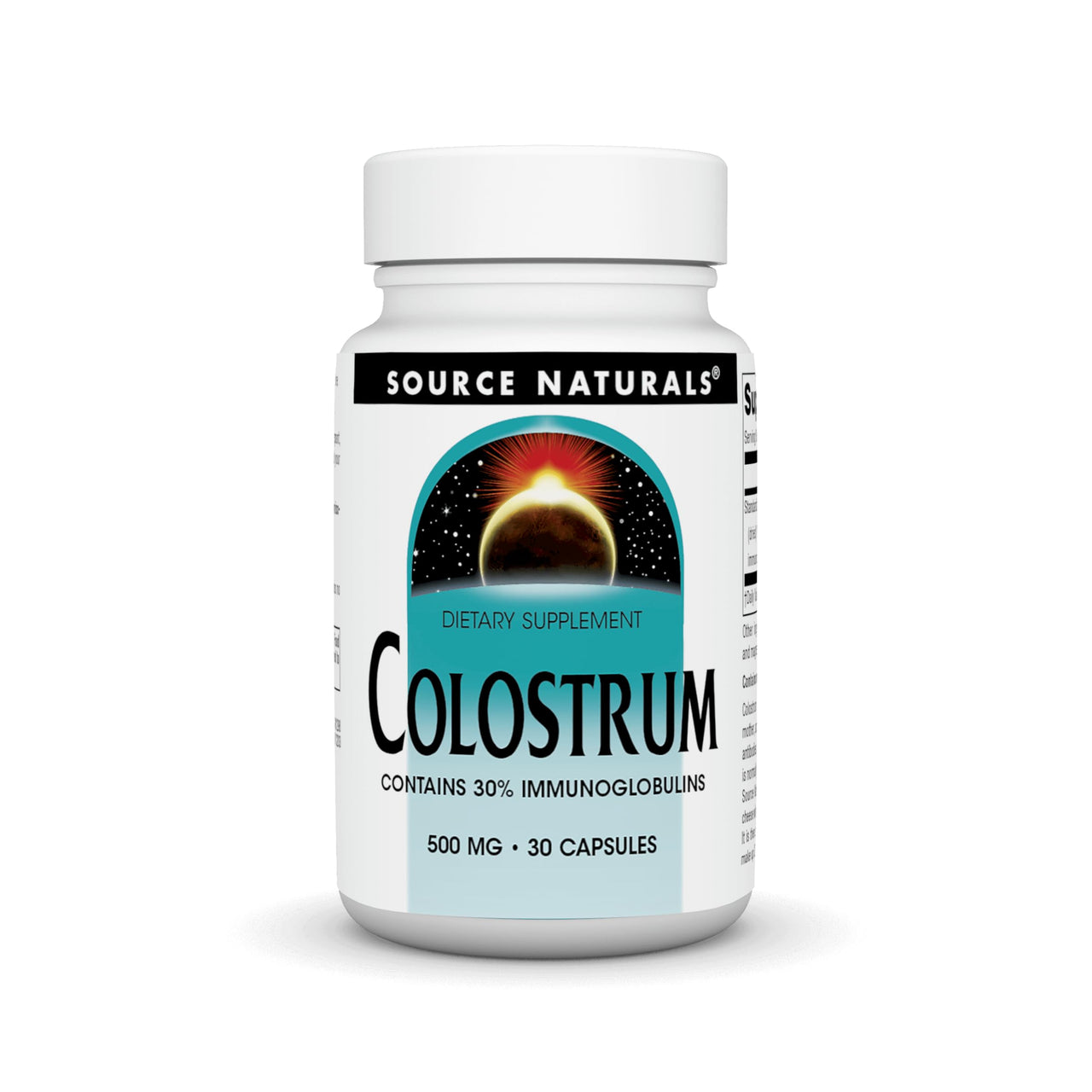 Source Naturals Colostrum Contains 30 Percent Immunoglobulins - 30 Capsules