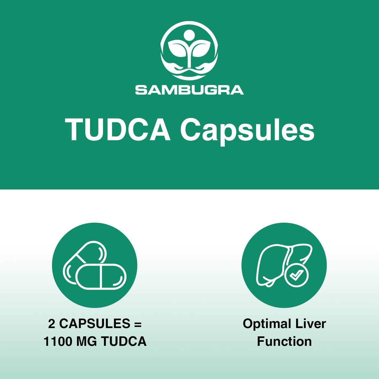 Sambugra TUDCA Liver Supplements 1100mg, 3rd Party Tested Ultra Strength Bile Salt TUDCA Supplement, Liver Support for Detox Cleanse and Repair, 360 Capsules