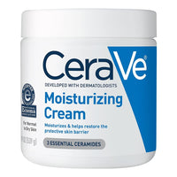 Thumbnail for CeraVe Moisturizing Cream, Body and Face Moisturizer for Dry Skin, Body Cream with Hyaluronic Acid and Ceramides, Daily Moisturizer, Oil-Free, Fragrance Free, Non-Comedogenic, 19 Ounce