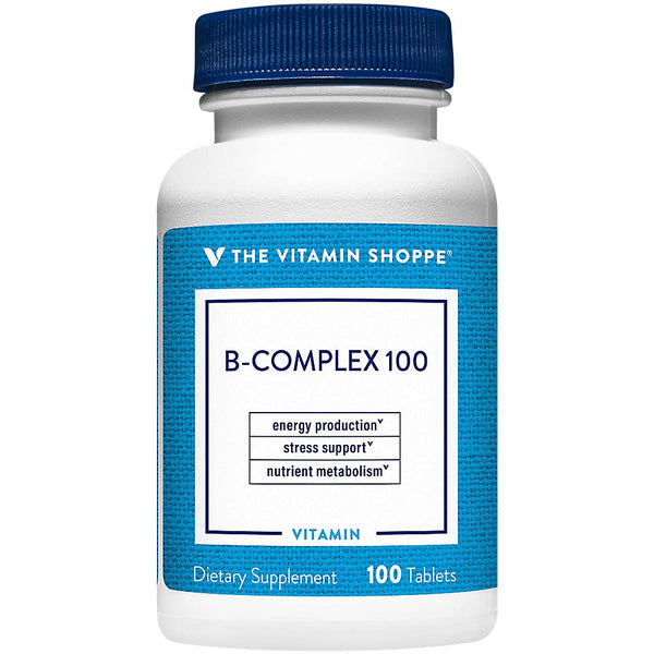 Image 1 of The Vitamin Shoppe Vitamin B-Complex - Energy Metabolism & Nervous System Support, Complete B Vitamins (100 Tablets)
