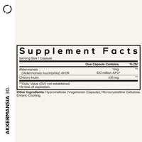Thumbnail for Codeage Akkermansia Synbiotic Supplement - 100 Million AFU Akkermansia Probiotic & Chicory Inulin Prebiotic - Chicory Root - 1 Capsule Per Serving - Non-GMO, Gluten-Free - 30 Capsules