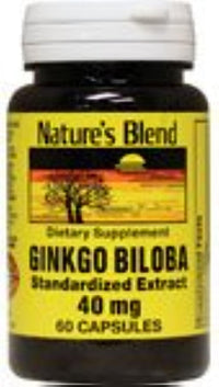 Thumbnail for Ginkgo Biloba 40 mg 60 Caps by Nature's Blend
