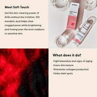 Thumbnail for Stratia Soft Touch Dark Spot Corrector with 10% Mandelic Acid Serum for Fine Lines, Skin Texture & Blemishes - Collagen Booster, AHA Exfoliant and Pore Minimizer, 1.3 Fl Oz