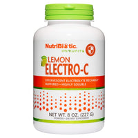 Thumbnail for NutriBiotic - Lemon Electro-C,Vitamin C & Electrolyte Powder, 8 Oz | 850 Mg Vitamin C Per Serving | Effervescent Electrolyte Recharge | Buffered & Highly Soluble | Free of Calories, Gluten & Non-GMO
