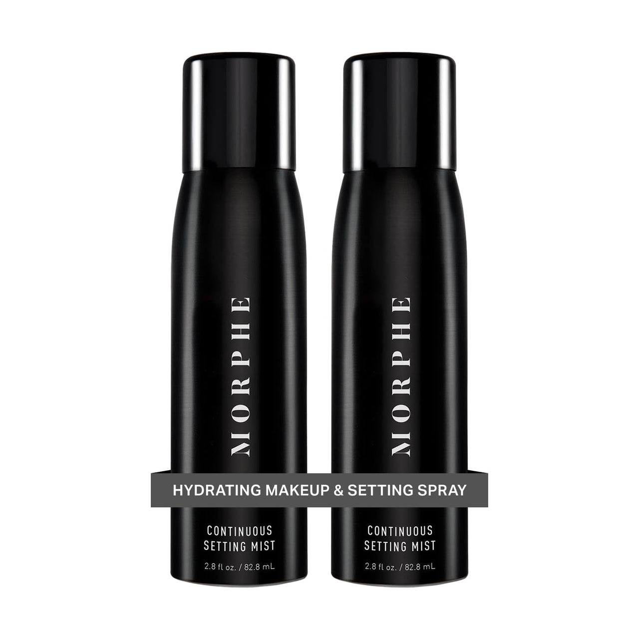 Morphe Continuous Setting Mist - Micro-Fine Makeup Setting Spray with a Natural Radiant Finish - Helps Makeup Resist Caking or Fading & Increases Wear of Foundation (2 Count, 2.8 fl oz)