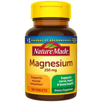 Thumbnail for NATURE MADE Magnesium, 250 mg, Tablets, 100 ct