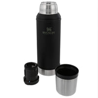 Thumbnail for Stanley Classic Legendary Vacuum Bottle 1.0 qt | Wide Mouth with Leakproof Cup Lid | Keep Drinks Hot or Cold | Packable for Travel | Insulated Stainless Steel Thermos | BPA-Free | Matte Black