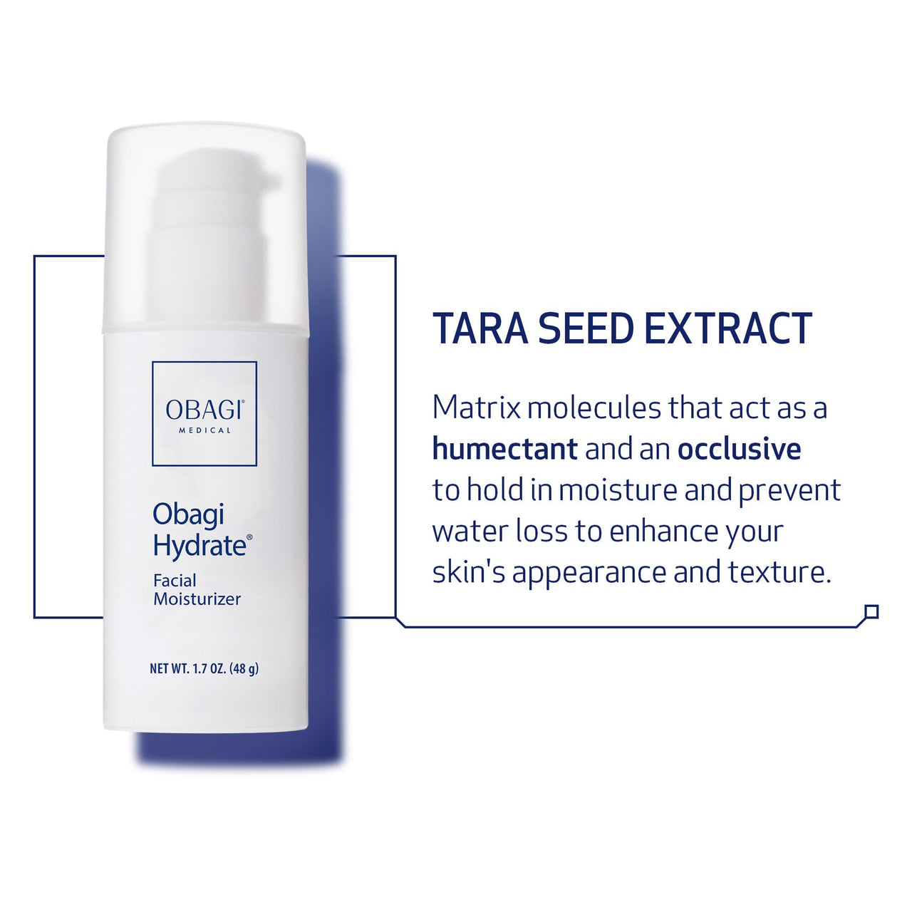 Obagi Hydrate Facial Moisturizer – Non-Comedogenic Intensely Hydrating All Day Moisturizer that Combats Dryness with Tara Seed Extract, Shea Butter, Avocado Oil & Glycerin – All Skin Types – 1.7 oz