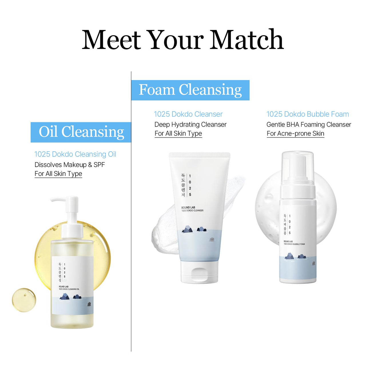 ROUND LAB 1025 Dokdo Cleansing Oil 6.76 Fl Oz, Lightweight Oil Cleanser for Face, Makeup Remover for Sensitive Skin, Blackhead and Pore Cleansing, Easy to Wash Off, No Oily Residue, Korean Skin Care
