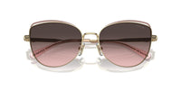 Thumbnail for COACH Women's HC7162 Cat Eye Sunglasses, Shiny Light Gold/Rose/Grey Pink Gradient, 57 mm