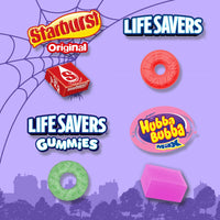 Thumbnail for Starburst, Life Savers, Hubba Bubba & Life Savers Gummies Halloween Candy Mix, Assorted Chewy, Bubble Gum, and Hard Candy Individually Wrapped, 95 Ct Variety Bulk Bag