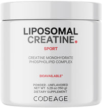 Thumbnail for Codeage Liposomal Creatine Powder Supplement, Pure Creatine Monohydrate 5000mg, Pre Workout & Post Workouts - Unflavored Creatine, Micronized Creatine Powder - Creatinine for Sports - 30 Servings