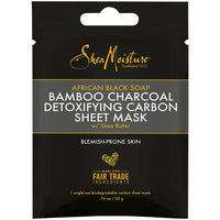 Thumbnail for African Black Soap Bamboo Charcoal Detoxifying Sheet Mask