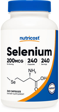 Thumbnail for Nutricost Selenium 200mcg, 240 Vegetarian Capsules, Non-GMO, Gluten Free L-Selenomethionine