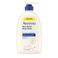 Thumbnail for Aveeno Skin Relief Fragrance-Free Body Wash with Triple Oat® Complex, Gentle Daily Cleanser for Sensitive Skin Leaves Itchy, Dry Skin Feeling Soothed & Moisturized, 33 fl. oz