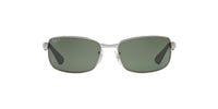 Thumbnail for Ray-Ban RB3478 Rectangular Sunglasses, Gunmetal/Green Polarized, 60 mm