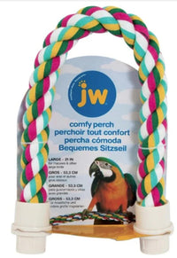 Thumbnail for JW Pet Comfy Perch For Birds Flexible Multi-color Rope, Large - 21