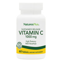 Thumbnail for NaturesPlus Vitamin C 1000 mg with Rose Hips - 60 Sustained Release Tablets - Supports Immune Health, Energy & Antioxidant Protection - Vegetarian, Gluten Free - 60 Servings