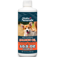 Thumbnail for Alaska Naturals Wild Alaskan Salmon Fish Oil Supplement for Dogs Skin and Coat with EPA DHA Omega 3 Fatty Acids Liquid Food Topper 15.5 oz.
