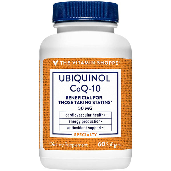 The Vitamin Shoppe Ubiquinol CoQ-10 50mg Beneficial for Those (60Softgels)