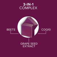 Thumbnail for Qunol Beets Chews for Blood Pressure Support, 3 in 1 Beets + CoQ10 + Grape Seed Extract, Supports Healthy Blood Circulation & Heart Healthy Energy, 90 Chews