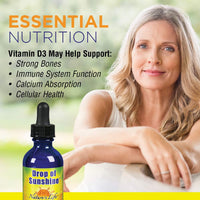 Thumbnail for Nature's Life Drop of Sunshine Vitamin D-3 Drops in Organic Extra Virgin Olive Oil & Coconut Oil 5000IU | Supports Strong Bones & Immune System | 2 oz
