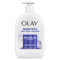Thumbnail for Olay Face Wash Daily Facial Cleanser with Retinol, Peptides and Glycerin, Smoothing and Hydrating Anti Aging Face Wash, Sulfate Free Cream Cleanser for Mature Skin, Daily Use, 16 Oz
