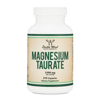 Thumbnail for Magnesium Taurate Supplement for Cardiovascular Health to Boost Magnesium Levels (1,500mg per Serving, 210 Vegan Capsules) Non-GMO, Gluten Free, by Double Wood Supplements