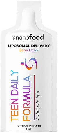 Thumbnail for Codeage Multivitamins For Teens, Liquid Vitamin C for Teenagers, Vitamin A B6 B12 D3 E For Kids, Biotin Zinc Omega-3 Folate, Liposomal Vitamins Supplement, One Daily Sachet, Vegan, Non-GMO, 30 Pouches