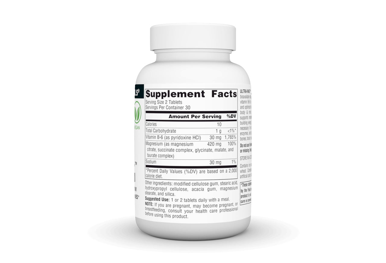 Source Naturals Ultra-Mag, 5 in 1 -Bioavailable Magnesium, Maintains Muscle & Nerve Function* - 60 Vegan Tablets