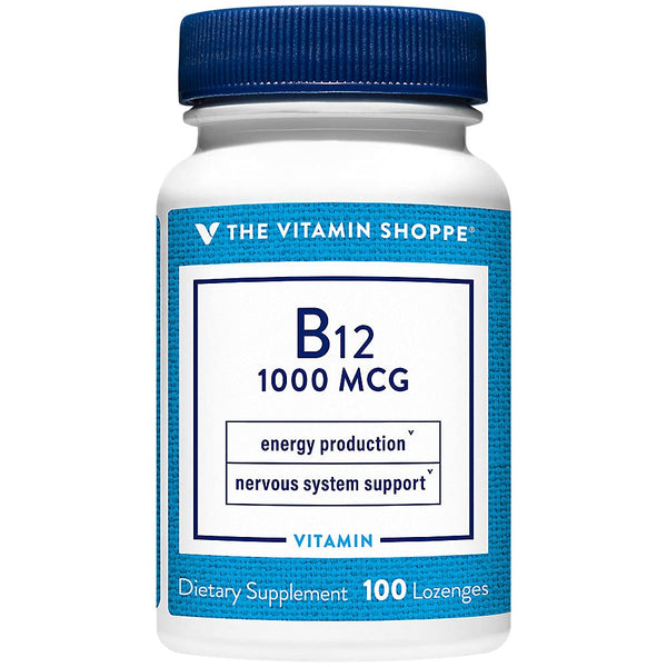 Image 1 of The Vitamin Shoppe Vitamin B12 1,000MCG - Energy Production, Nervous System & Red Blood Cell Support, Daily B Vitamin
