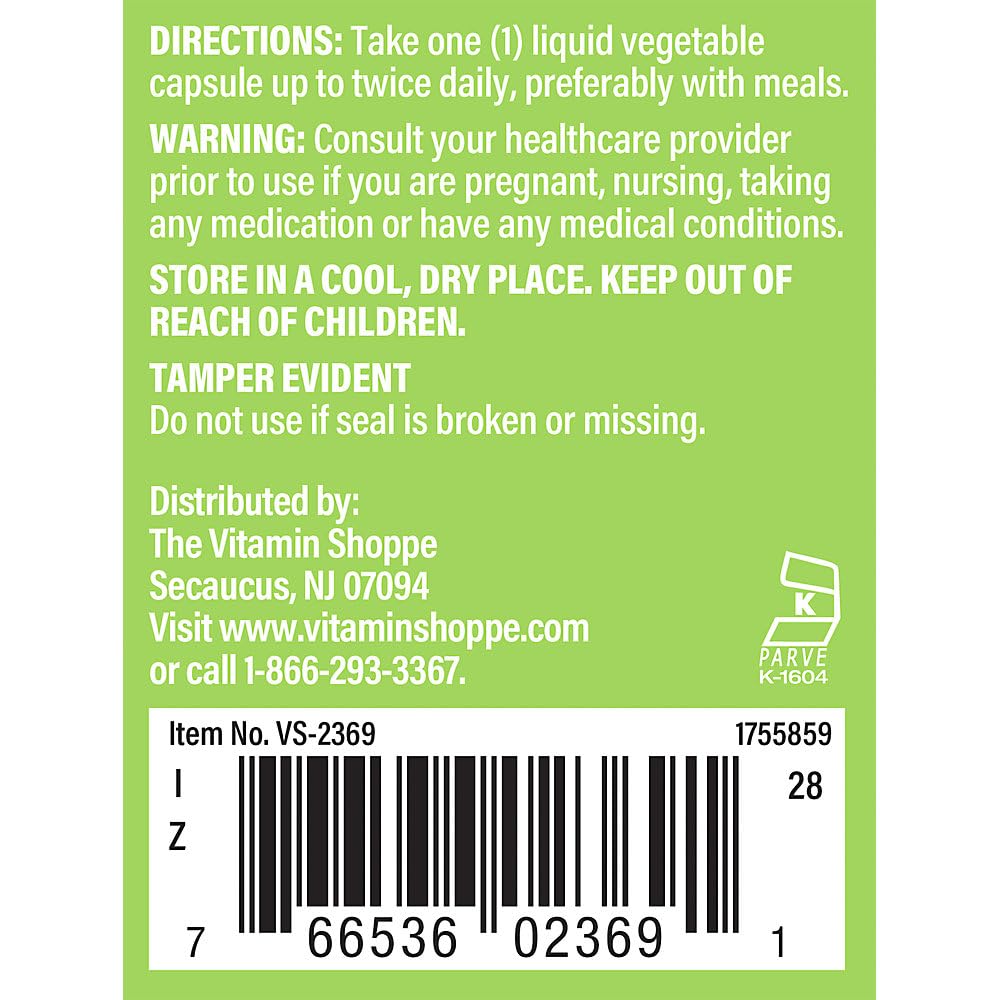 The Vitamin Shoppe Oil of Oregano 45mg - Immune Health & Antioxidant | 70% Carvacrol Super Strength | 60 Veggie Caps | Mediterranean