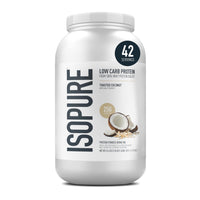 Thumbnail for Isopure Low Carb 100% Pure Whey Isolate Protein Powder, Gluten Free, With Vitamins, Toasted Coconut, 25g Protein Per Serving, 3 Lbs, 42 Servings (Packaging May Vary)