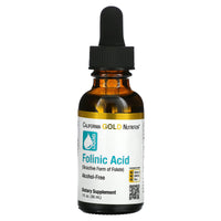 Thumbnail for Folinic Acid, Bioactive Form of Folate from Calcium Folinate, Alcohol Free, 1 fl oz (30 ml)