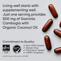 Thumbnail for Sports Research Garcinia Cambogia Extract (60% HCA) with Extra Virgin Organic Coconut Oil | Non-GMO, Soy & Gluten Free (90 Liquid Softgels)