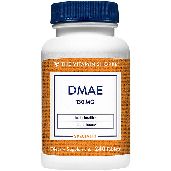 Image 1 of The Vitamin Shoppe DMAE 130MG (DIMETHYLAMINOETHANOL), Supports Brain, Focus, (240 Tablets)