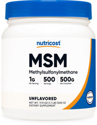 Thumbnail for Nutricost Pure MSM Powder 500 Grams (Methylsulfonylmethane)