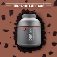 Thumbnail for Isopure Low Carb 100% Pure Whey Isolate Protein Powder, Lactose Free, Gluten Free, With Vitamins, Dutch Chocolate, 25g Protein Per Serving, 4.5 Lbs, 62 Servings (Packaging May Vary)