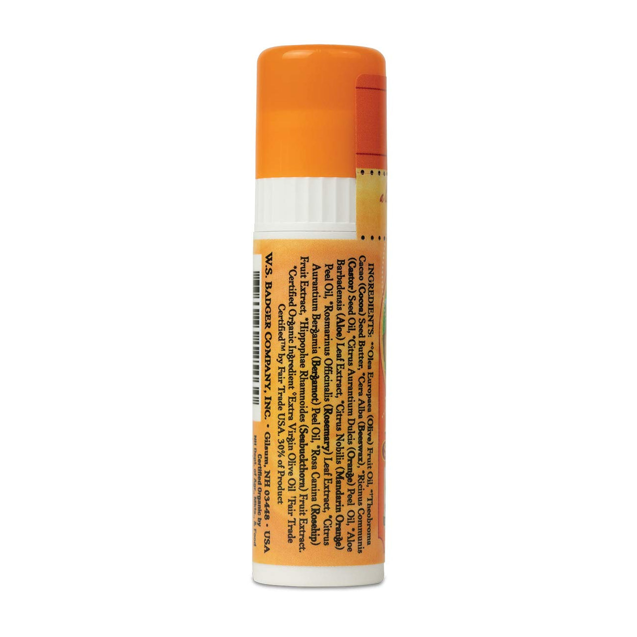 Badger Sweet Orange Cocoa Butter Lip Balm - .25oz Stick